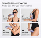 Easemate IPL device in use on bikini line area for long-lasting hair reduction
